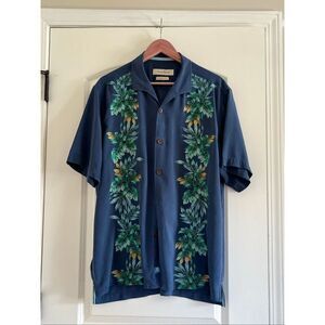 Tommy Bahama Blue Floral Button Down Shirt- L